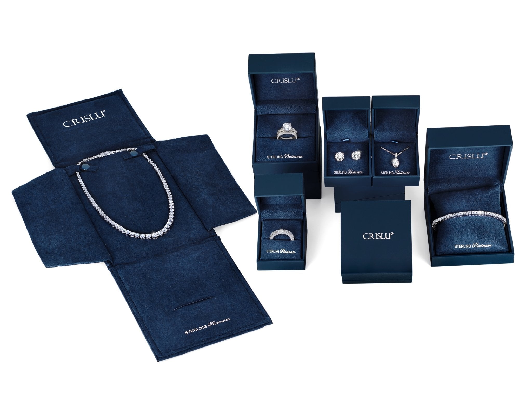 CRISLU Radiant Cut Solitaire Bezel Set Pendant Small Finished in Pure Platinum - 16+1+1