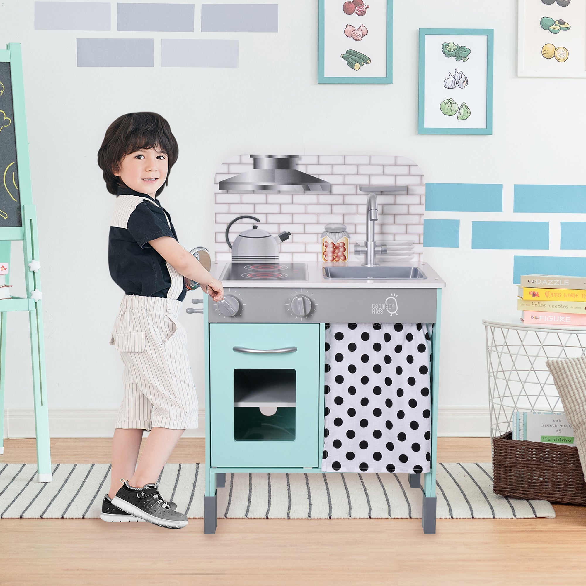  Teamson Kids Teamson Kids - Little Chef Philly Modern Play Kitchen - Mint - Bonton