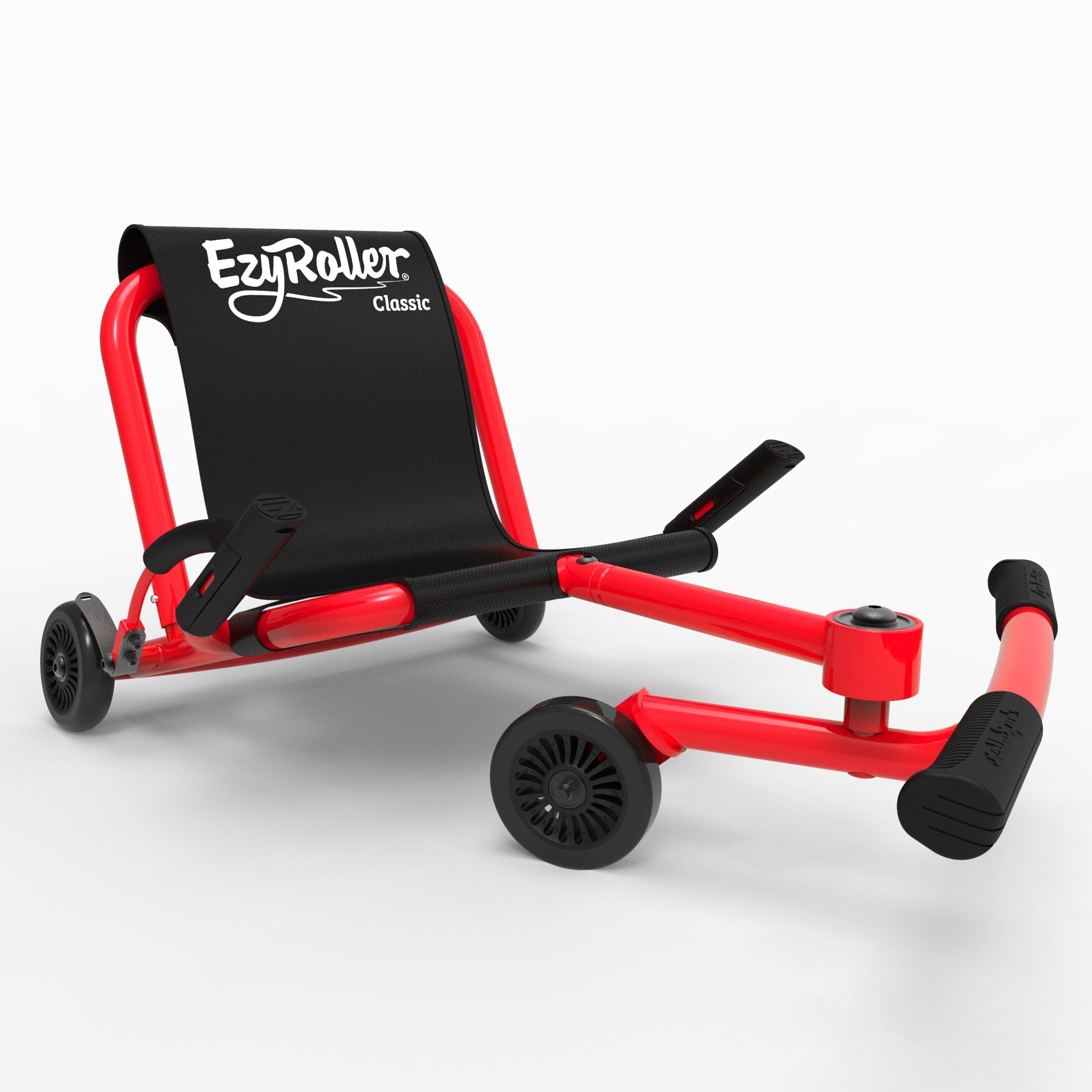  Ezyroller EzyRoller: Classic - Red - Ride-On Scooter, Cambering Motion, Pedal Free Cart, Hand Brakes, Extendable Frame, 154lb Capacity, Kids Ages 4+ - Multi - Bonton