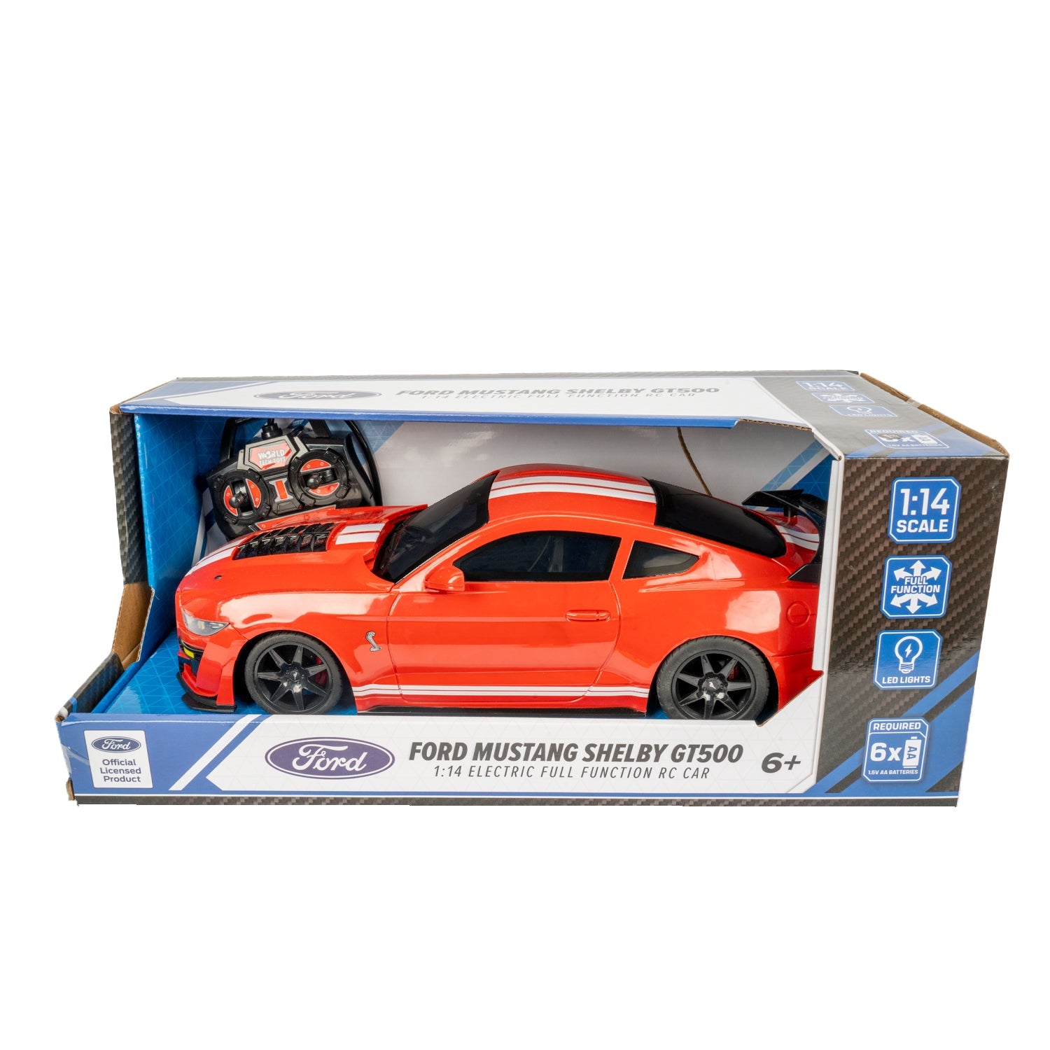  HobbyTron Ford Mustang Shelby GT500 1:14 Electric Full Function RC Car - Default Title - Bonton