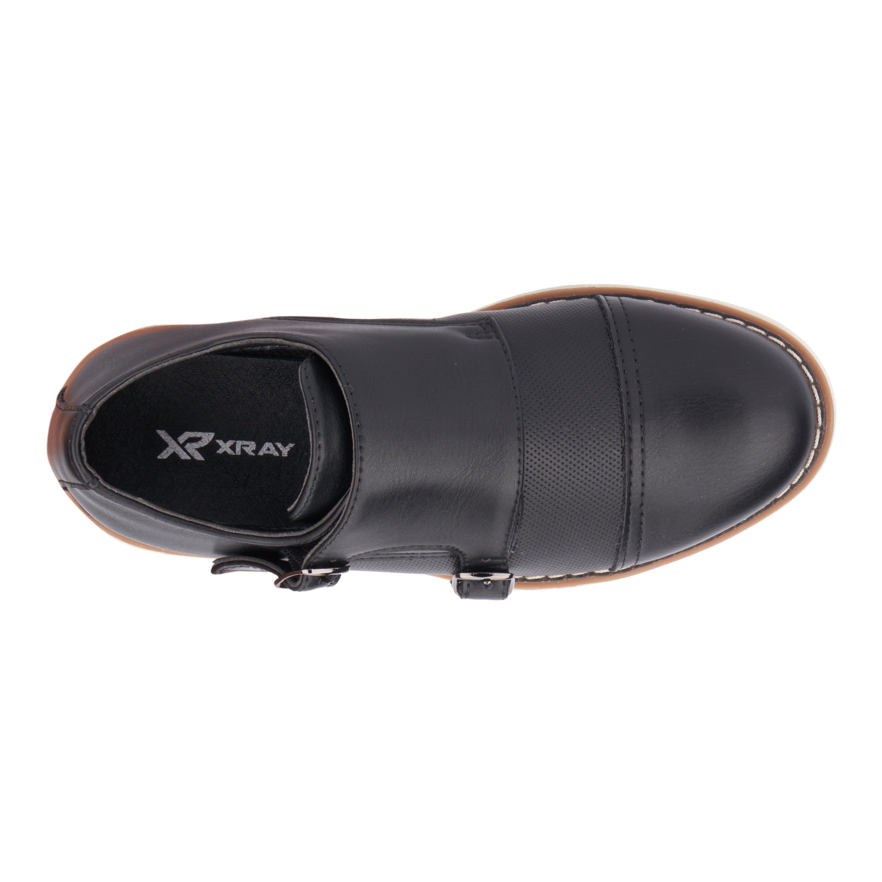  Xray Footwear Boy's Michael Dress Casual Monk Straps - Black - Bonton