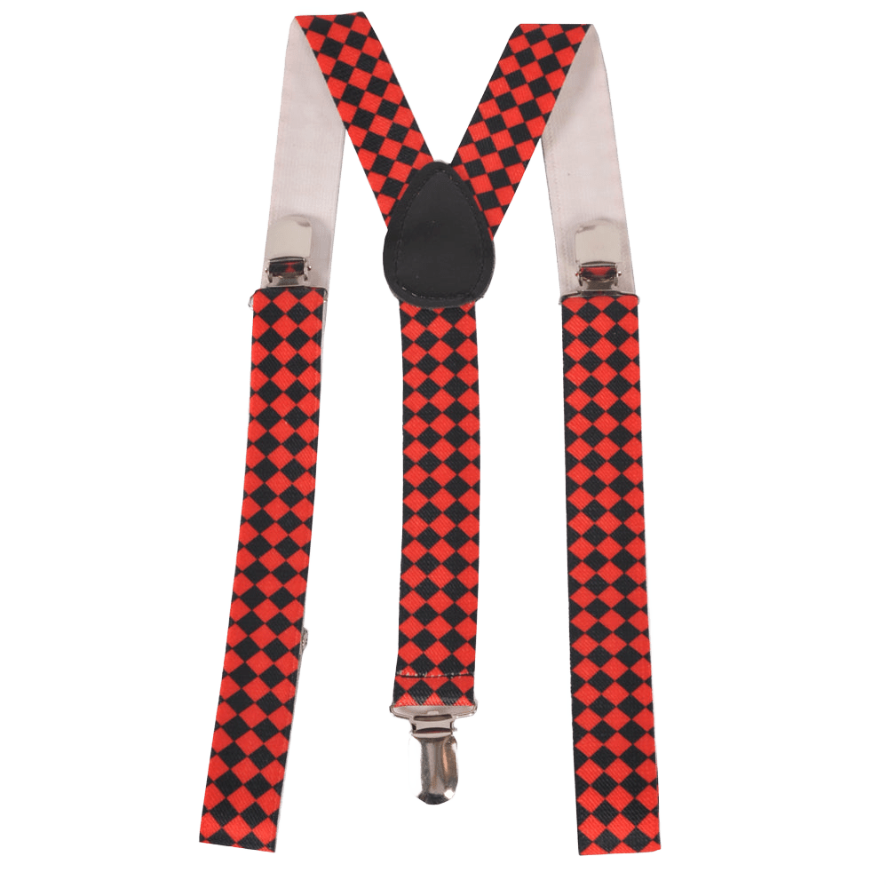  Dress Up America Red Checkerboard Suspenders - Wide by Dress Up America - Default Title - Bonton