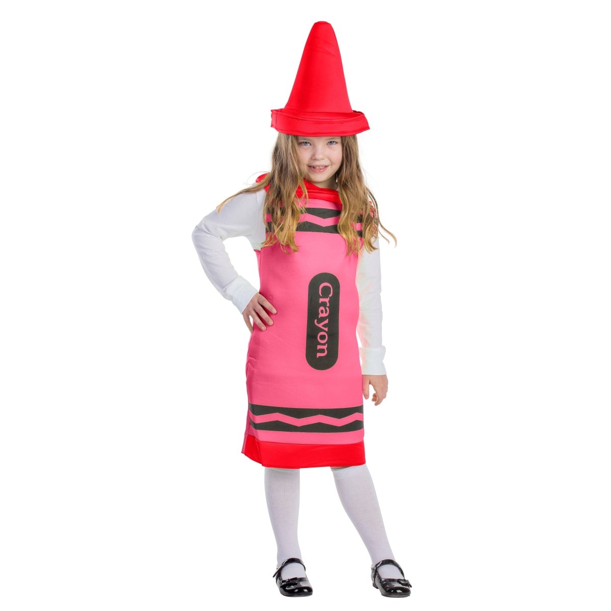 Dress Up America Red Crayon Costume - Kids by Dress Up America - Large (12-14) - Bonton