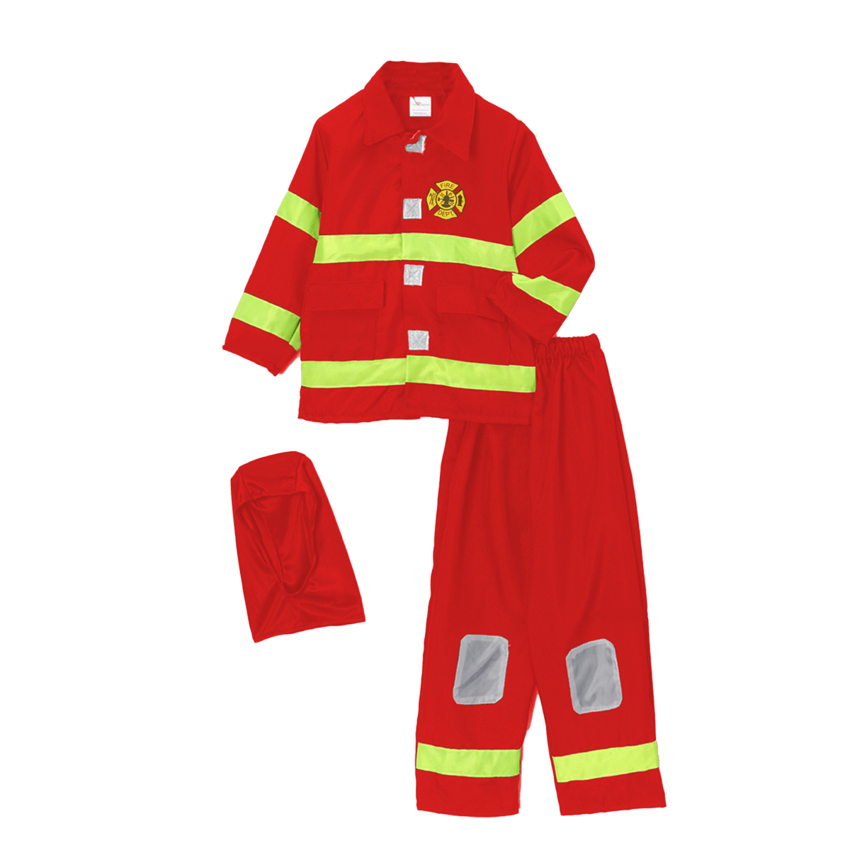  Dress Up America Red Firefighter Costume - Kids by Dress Up America - Large (12-14) - Bonton