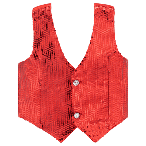 Red Sequin Vest - Adults