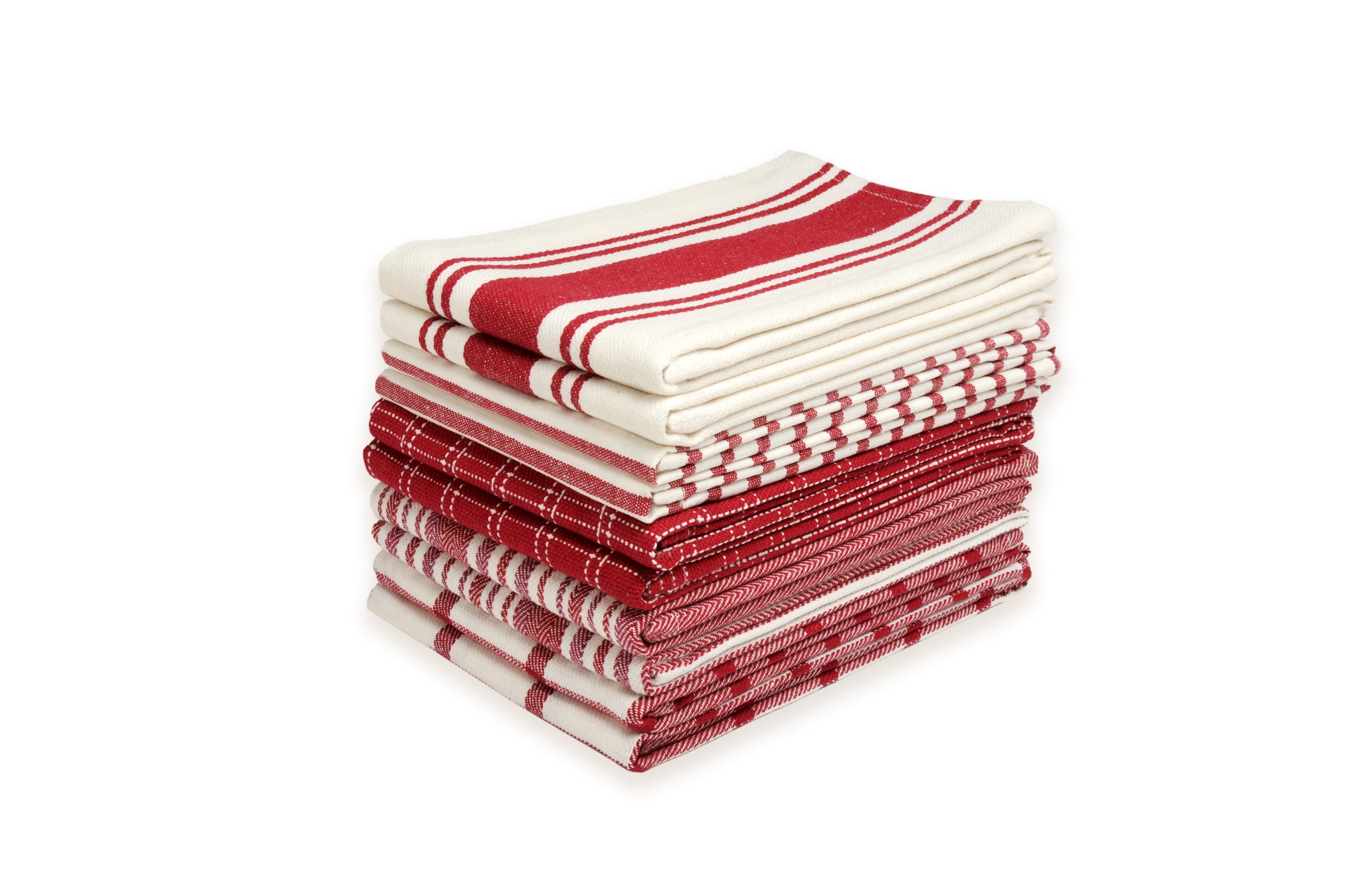  Dan River Dan River 10 Pack Cotton Flat Assorted Kitchen Towels - Blue - Bonton