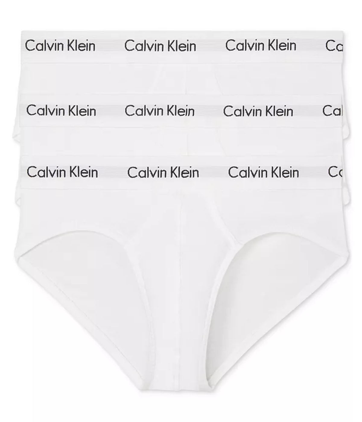  Calvin Klein Cotton Stretch Hip Brief 3 Pack - White - Bonton
