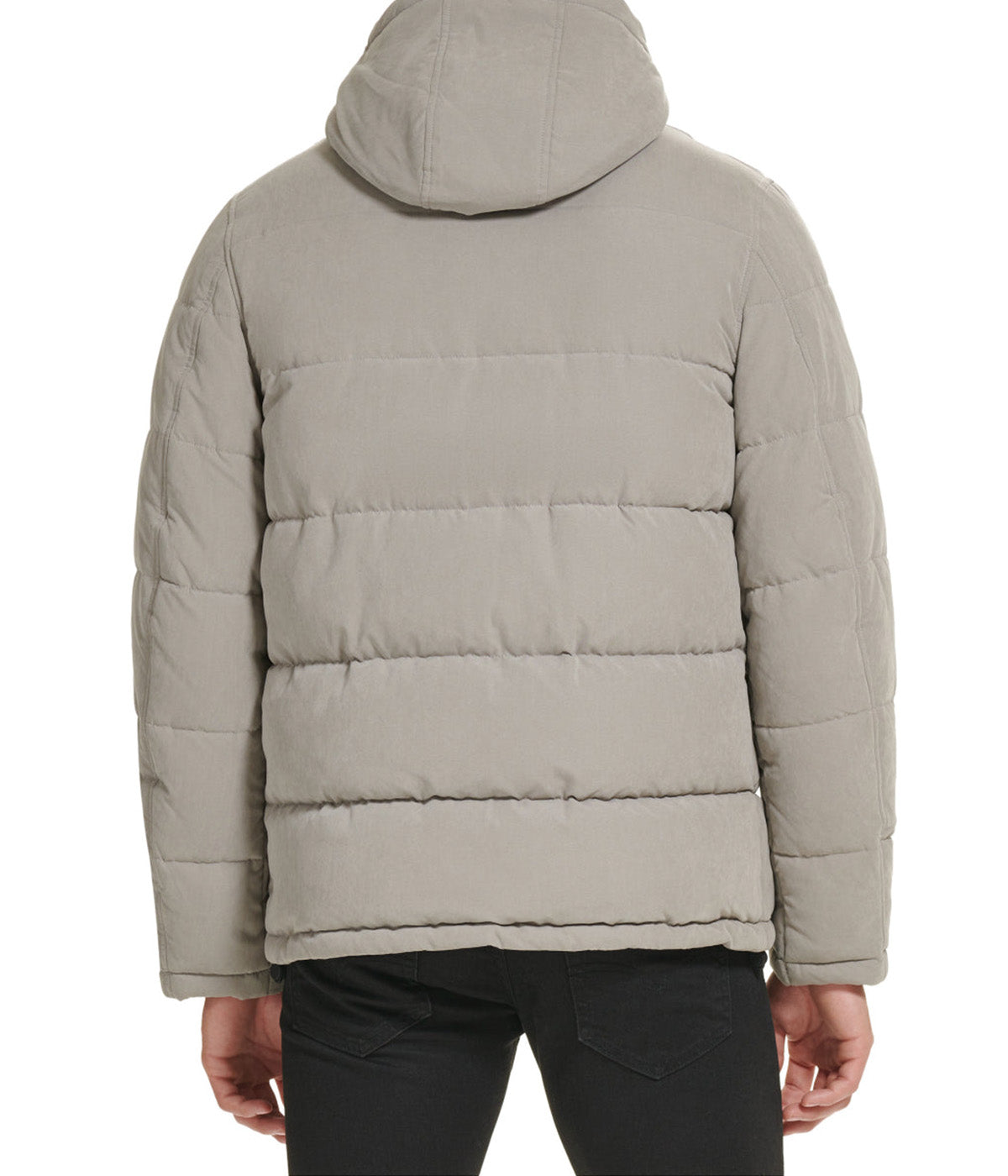  Kenneth Cole Peached Poly Midweight Quilted Jacket - Grey - Bonton