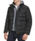 Hooded Faux Memory CF Puffer With Jersey Bib and Hood