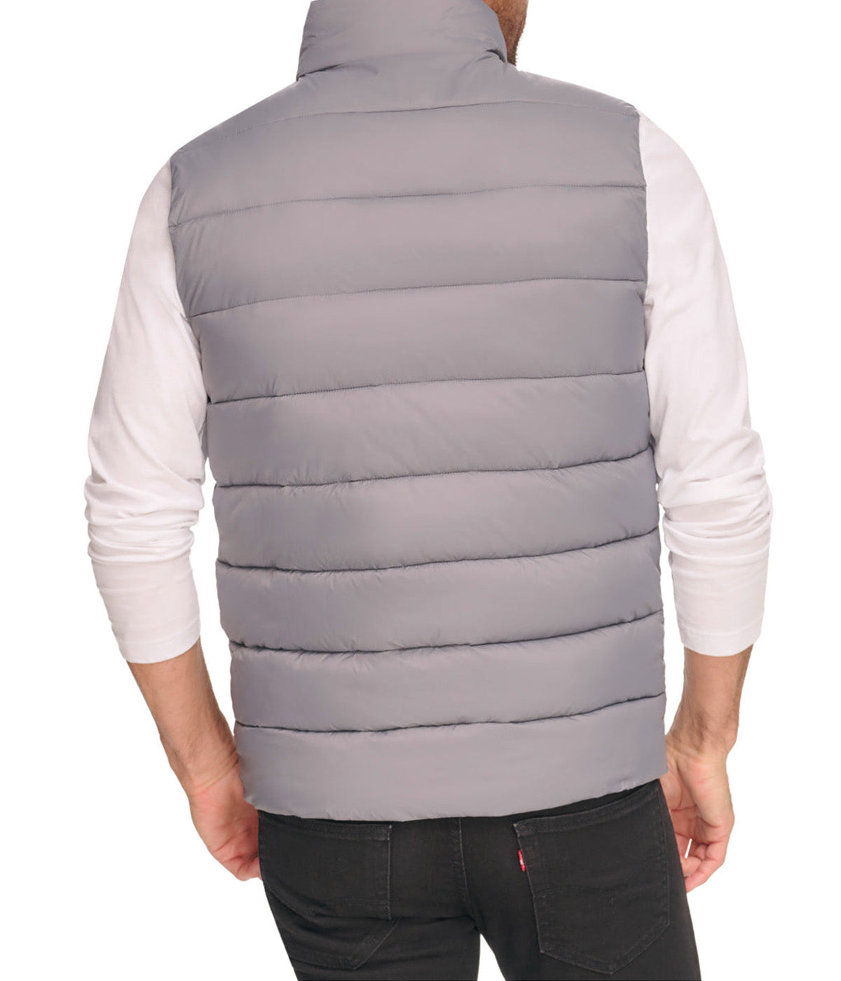  Kenneth Cole Cire Poly Puffer Vest - Gunmetal - Bonton