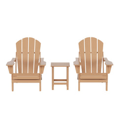 3-Piece Outdoor Patio Adirondack Conversation Seating Set