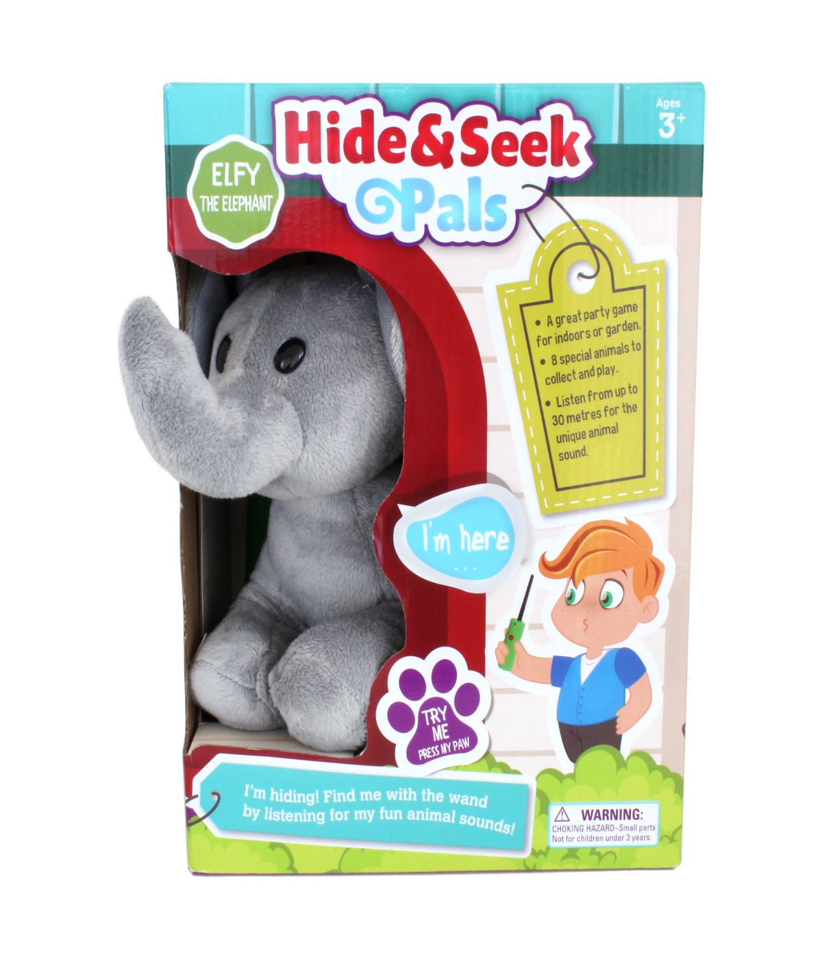  Hide & Seek Pals - Elfy the Elephant Multi - Multi - Bonton