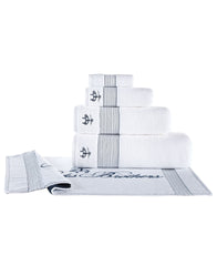 Rope Stripe Border 4 Piece Wash Towel Set