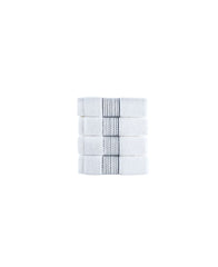 Rope Stripe Border 4 Piece Wash Towel Set