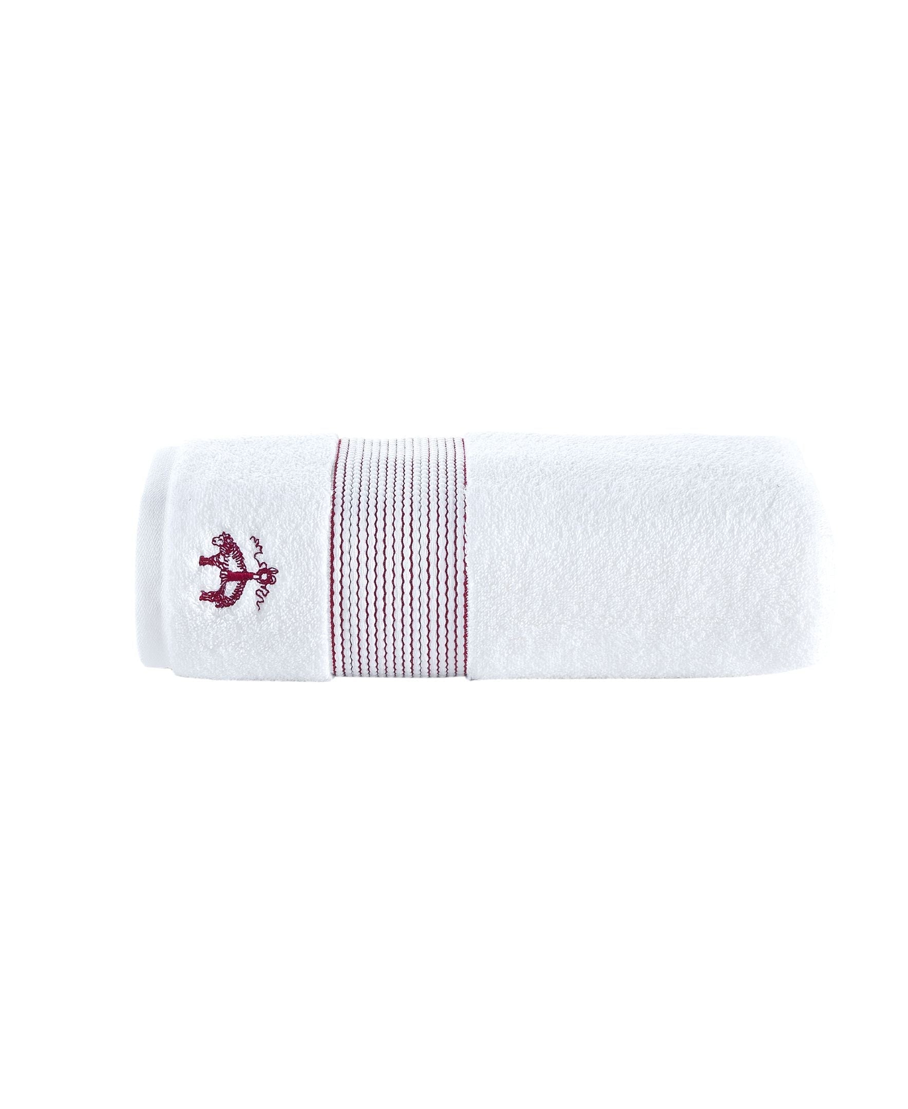  Brooks Brothers Rope Stripe Border Bath Towel - Sea Glass - Bonton