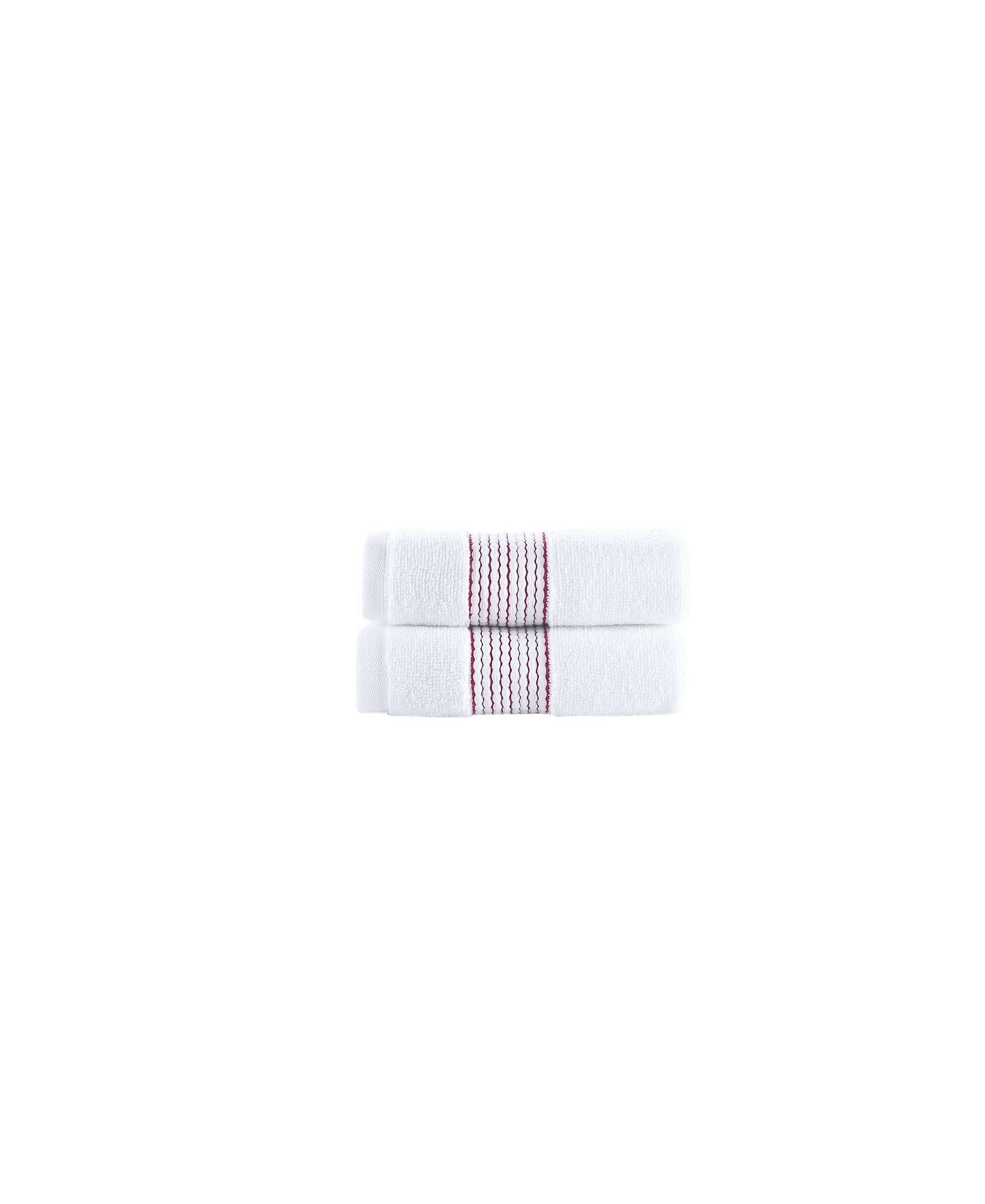  Brooks Brothers Rope Stripe Border 2 Piece Wash Towel Set - Sea Glass - Bonton