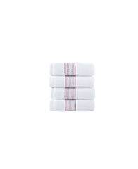 Rope Stripe Border 4 Piece Wash Towel Set