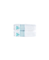 Rope Stripe Border 2 Piece Hand Towel Set