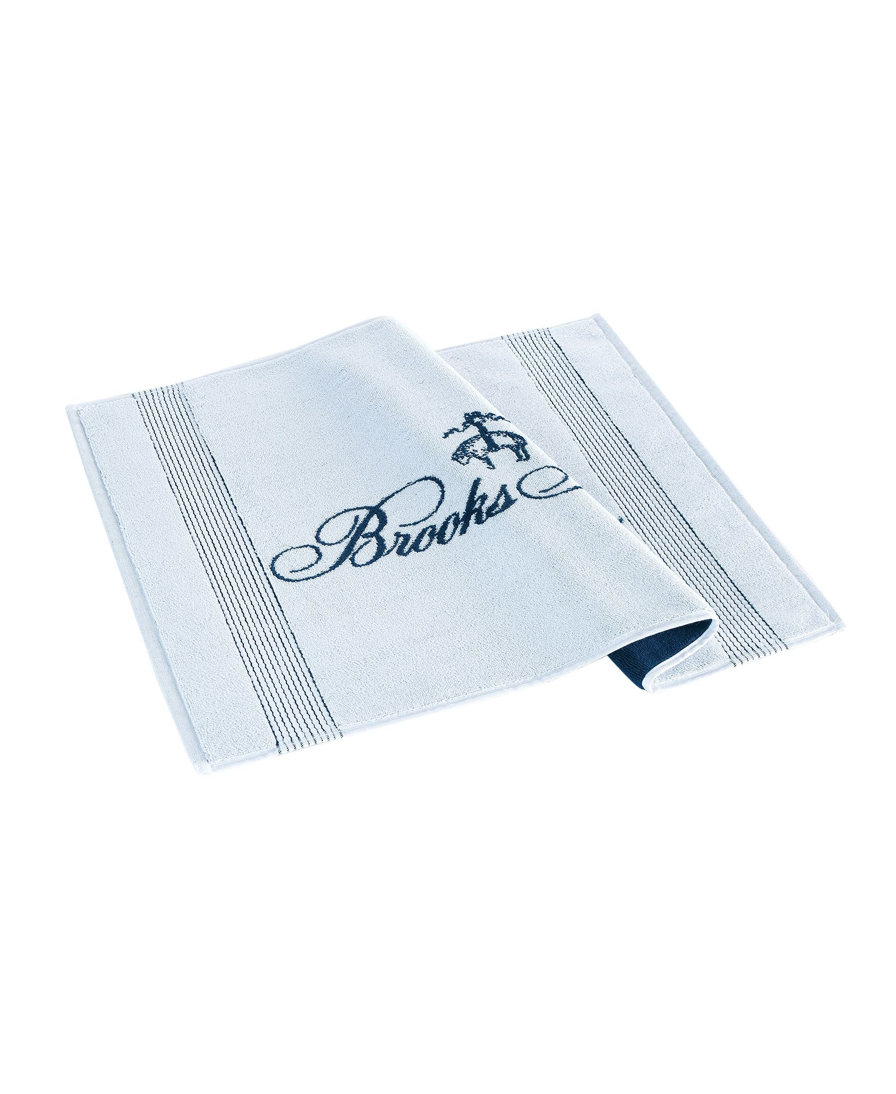  Brooks Brothers Rope Stripe Border Bath Mat - White - Bonton