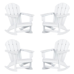 Outdoor Rocking Poly Adirondack Chair, Set of 4