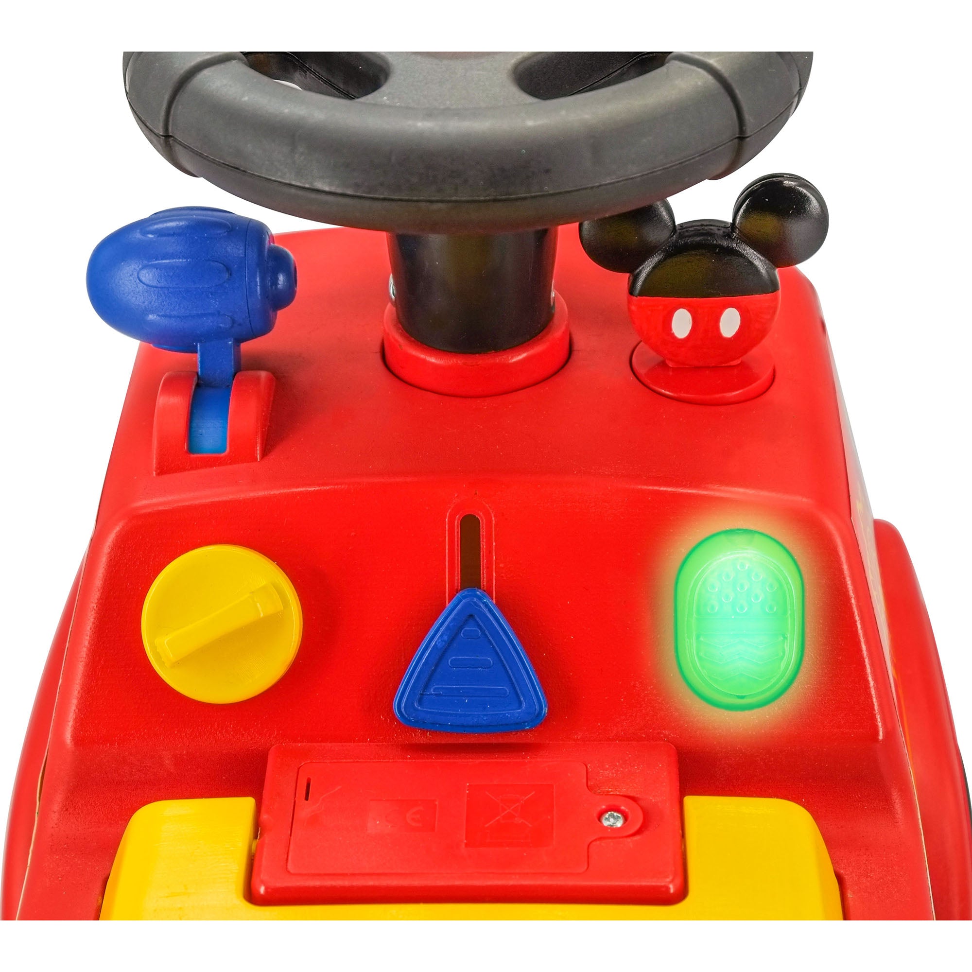  Kiddieland Kiddieland: My First 'Mickey Fire Truck - Lights & Sounds Ride-On, Disney Foot To Floor Vehicle, Interactive Dashboard, Toddlers & Kids, 18-36mo - Multi - Bonton