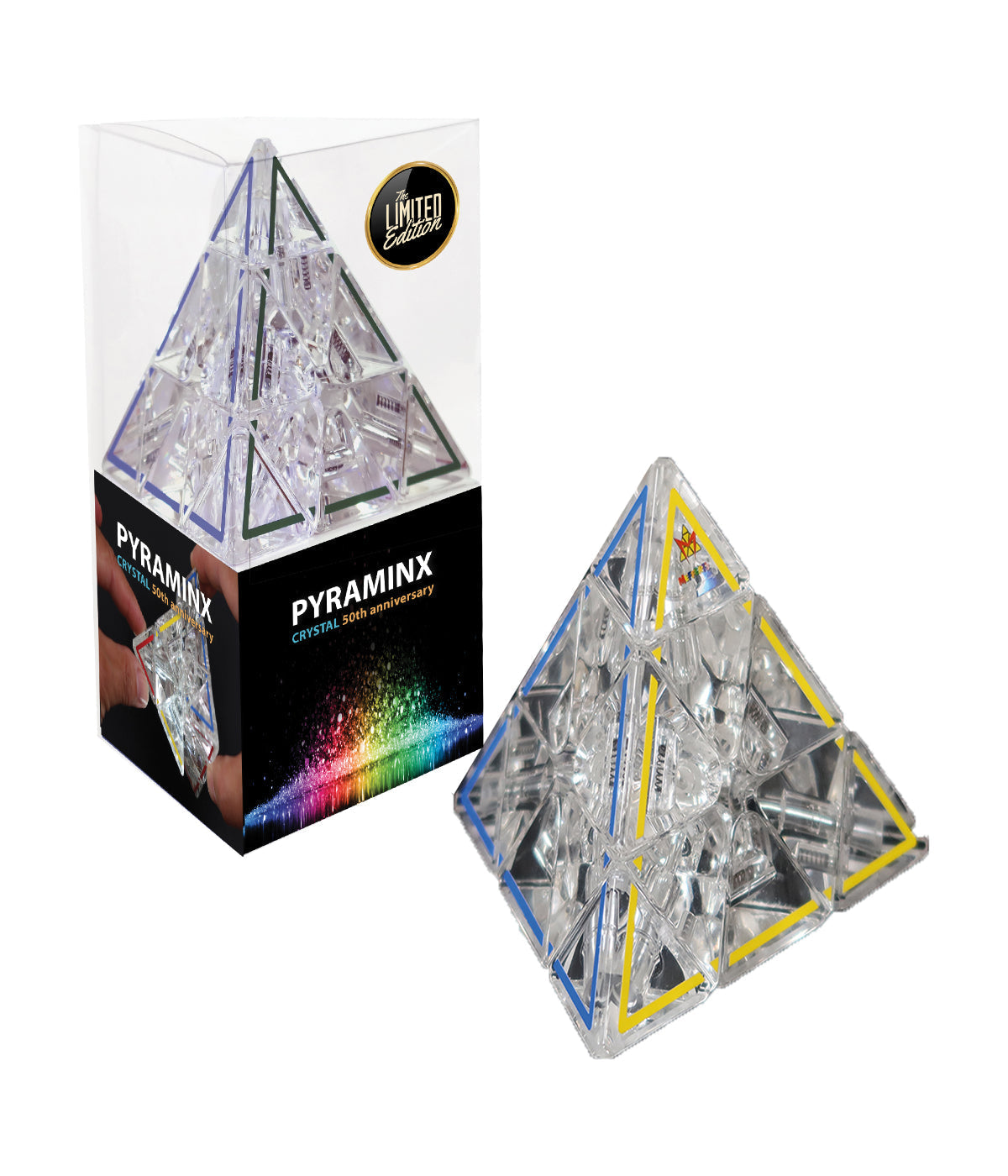  Project Genius Meffert's Puzzles - Pyraminx Crystal: 50th Anniversary Limited Edition Multi - Multi - Bonton