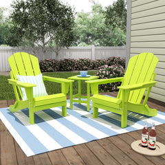 3-Piece Outdoor Patio Adirondack Conversation Seating Set