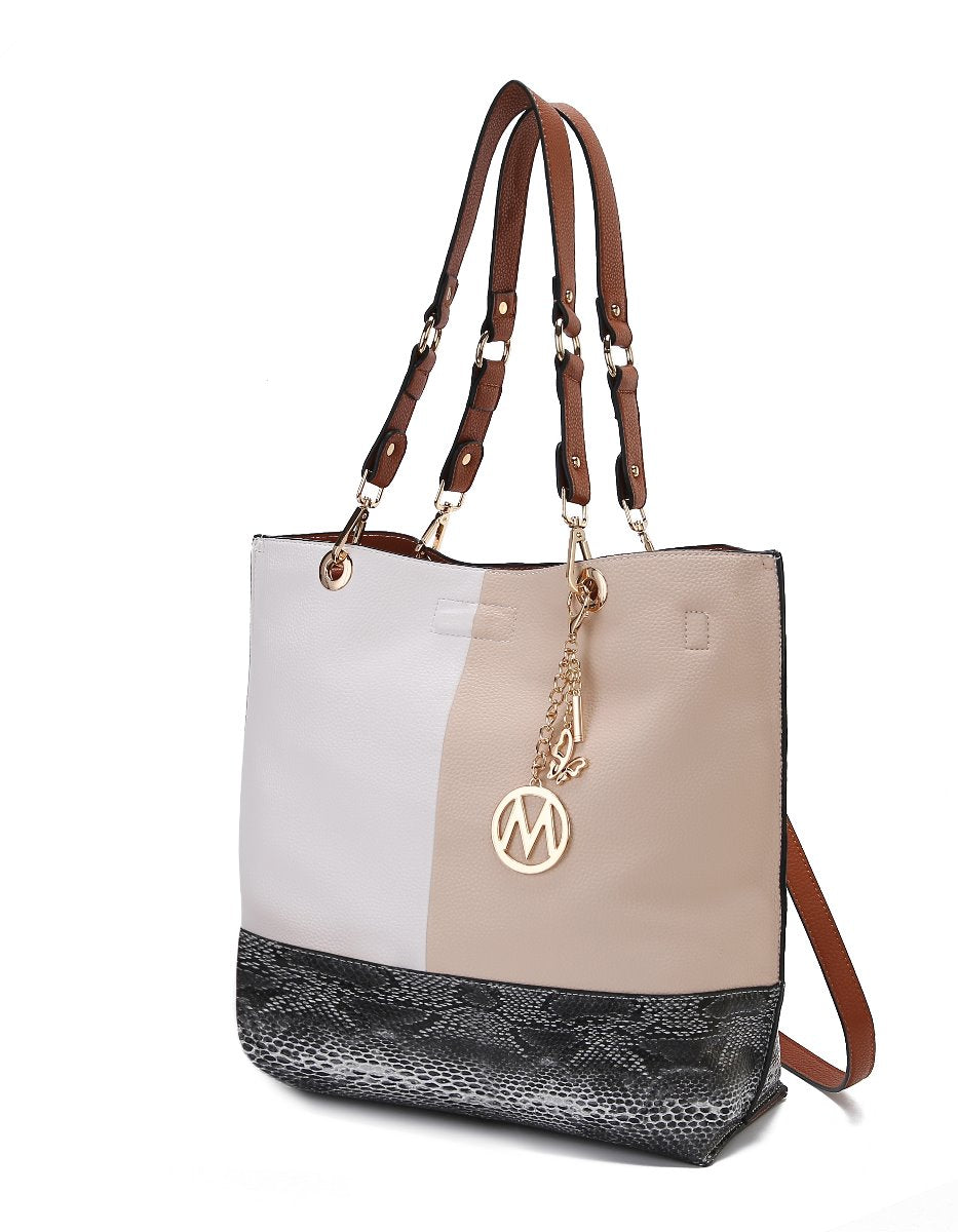  MKF Collection Laya Reversible Tote Bag - Light Grey - Bonton