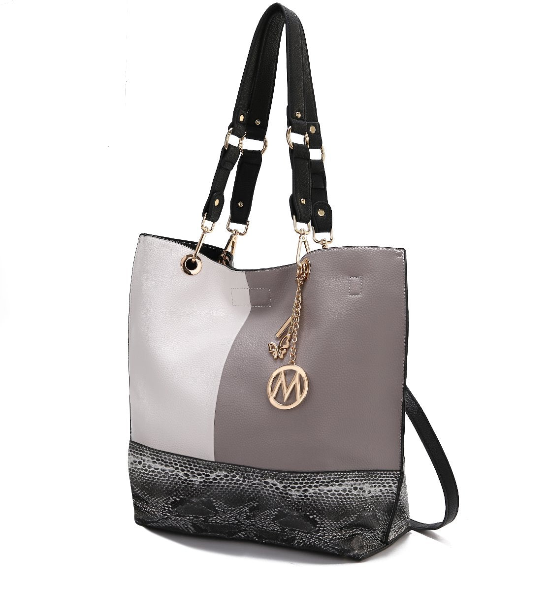  MKF Collection Laya Reversible Tote Bag - Light Grey - Bonton