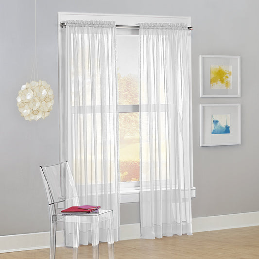 Circe Voile Sheer Rod Pocket Curtain Panel