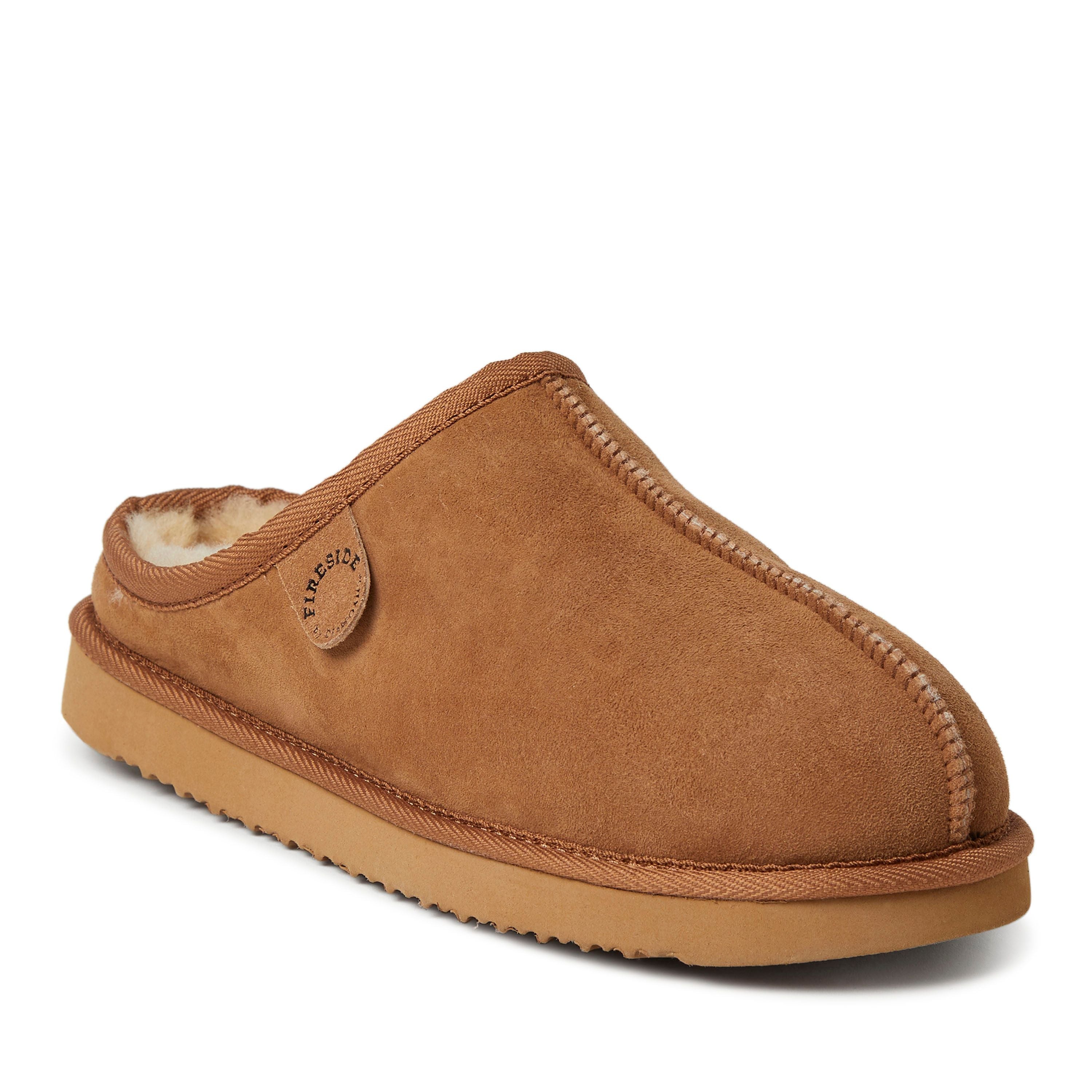  Dearfoams Fireside by Men's Grafton Shearling Indoor/Outdoor Clog Slipper - Brown - Bonton