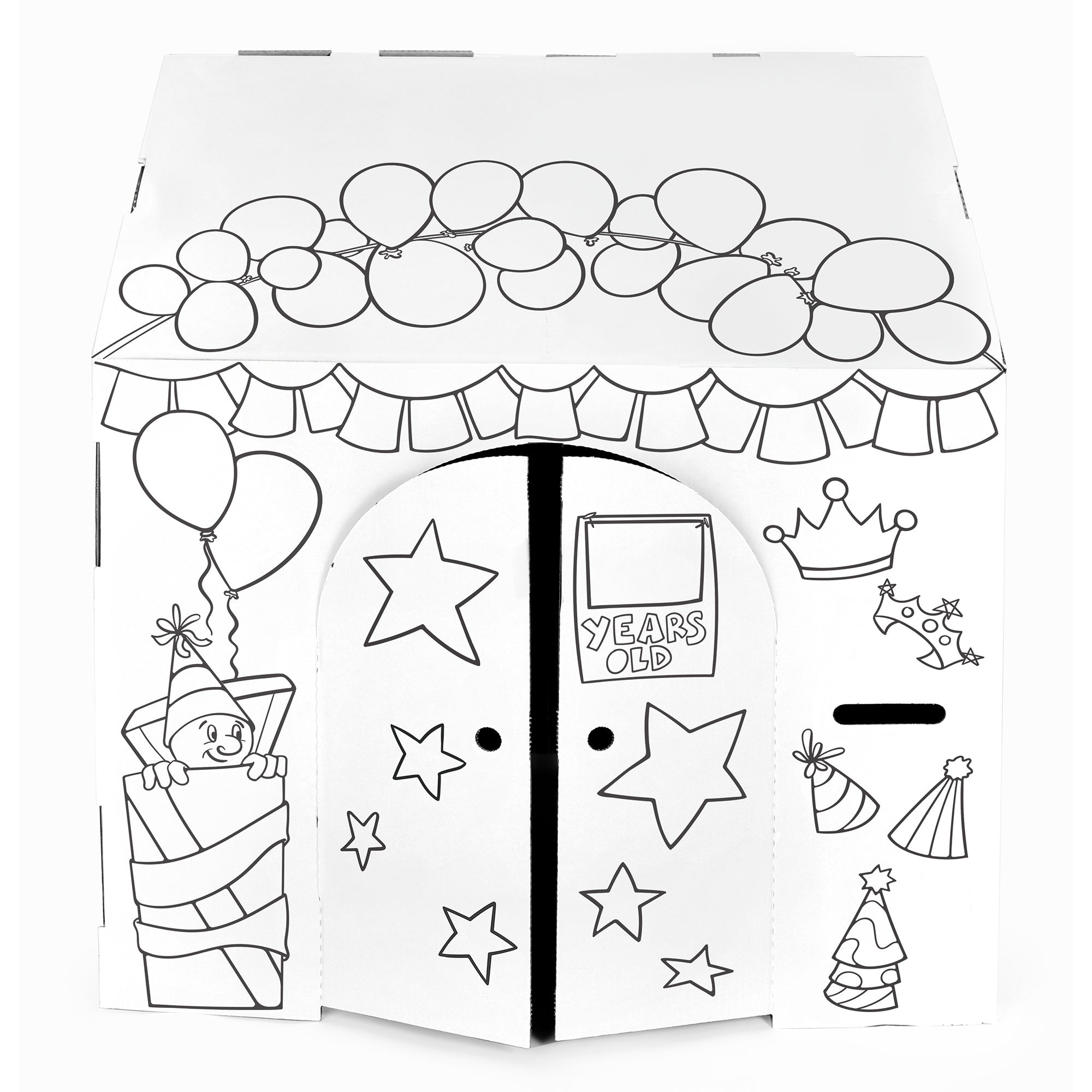  Easy Playhouse Easy Playhouse Birthday Fort- Decorate & Personalize - White - Bonton