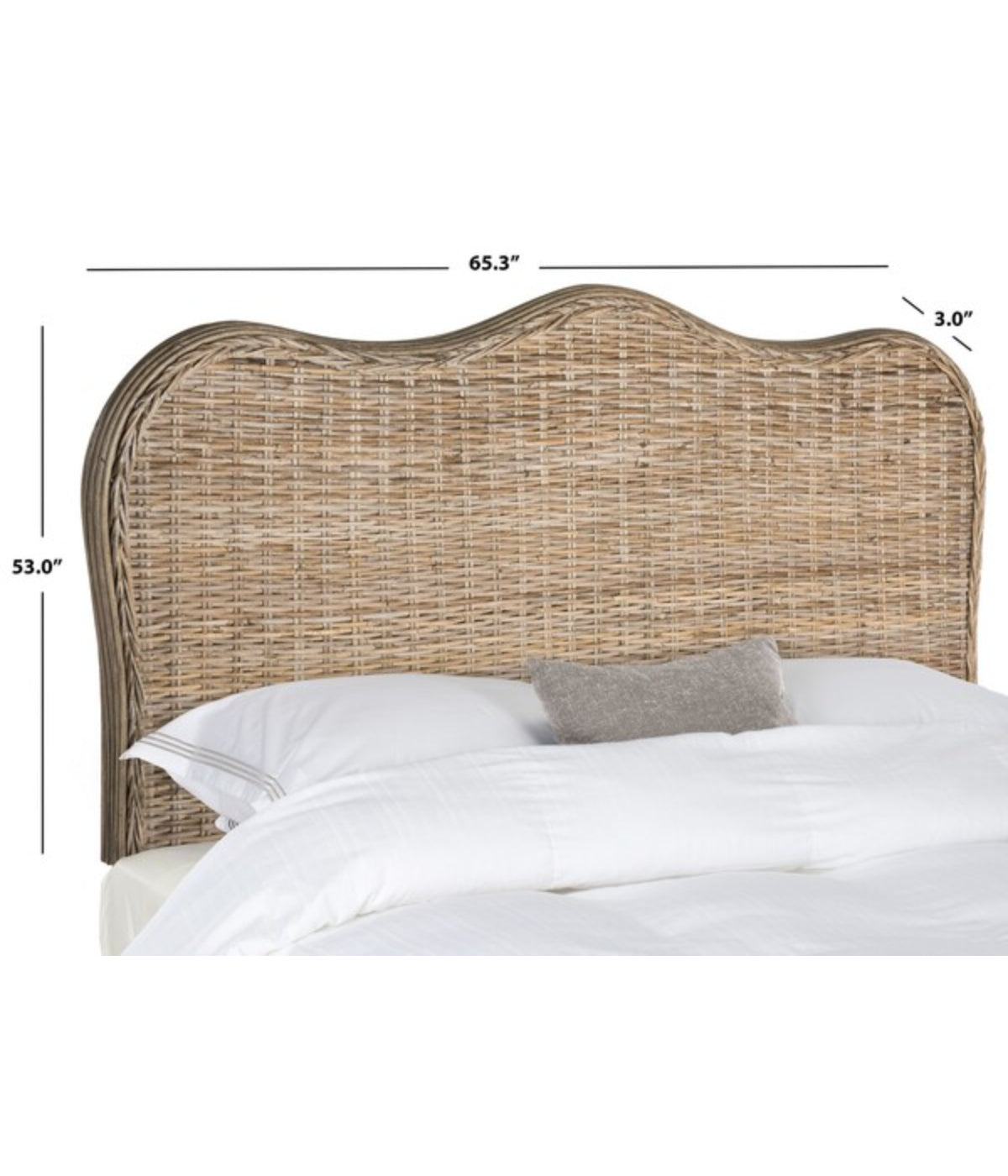  Safavieh Imelda Headboard Grey - Grey - Bonton