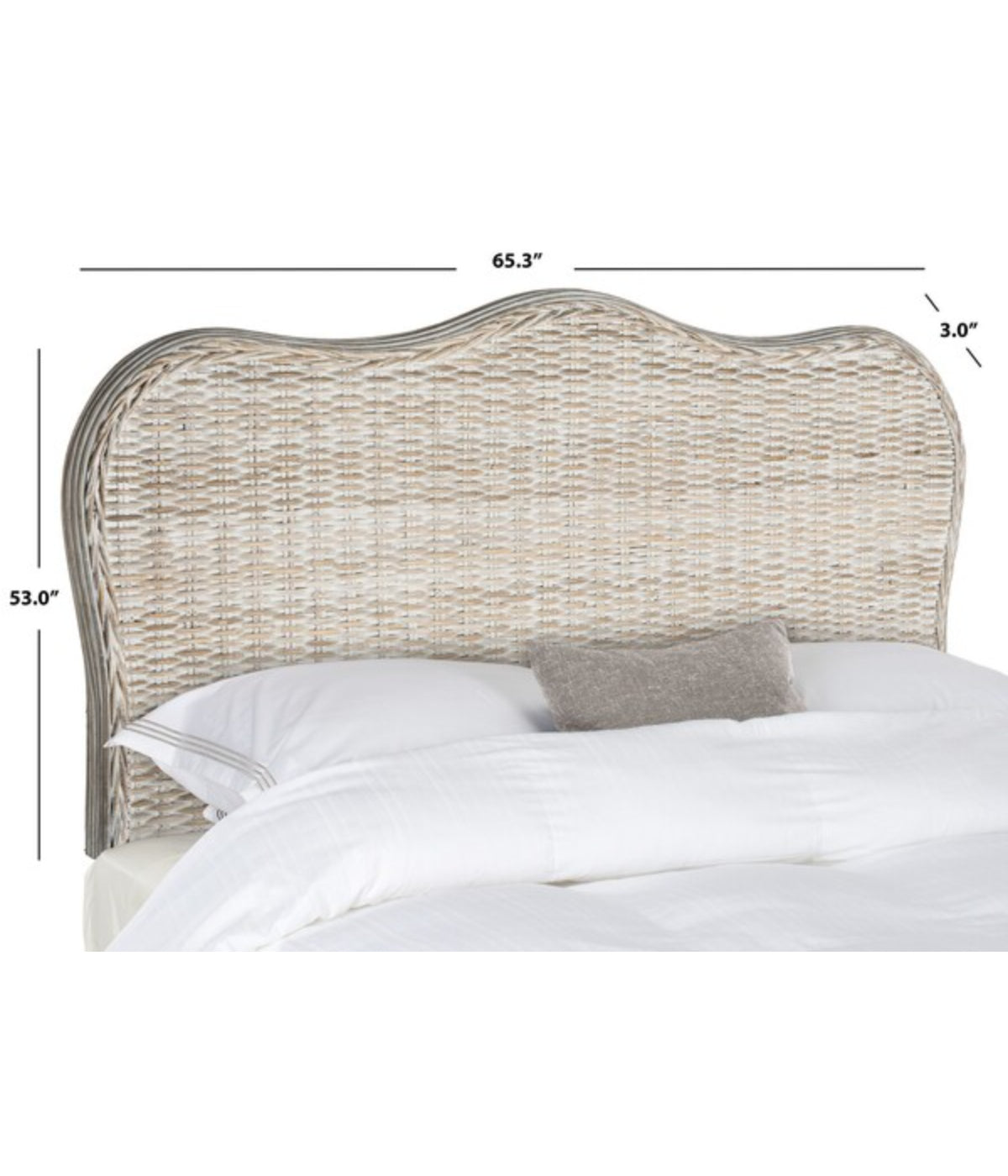  Safavieh Imelda Headboard White Washed - White Washed - Bonton