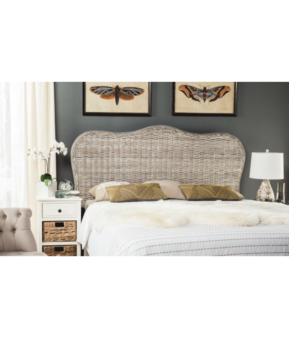 Imelda Headboard White Washed