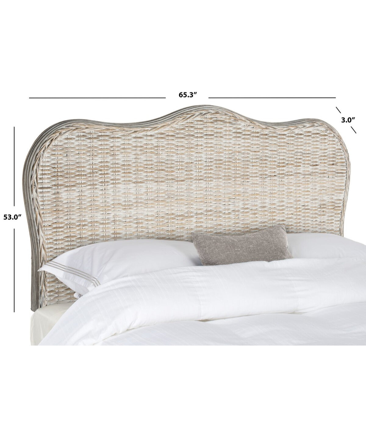  Safavieh Imelda Headboard White Washed - White Washed - Bonton