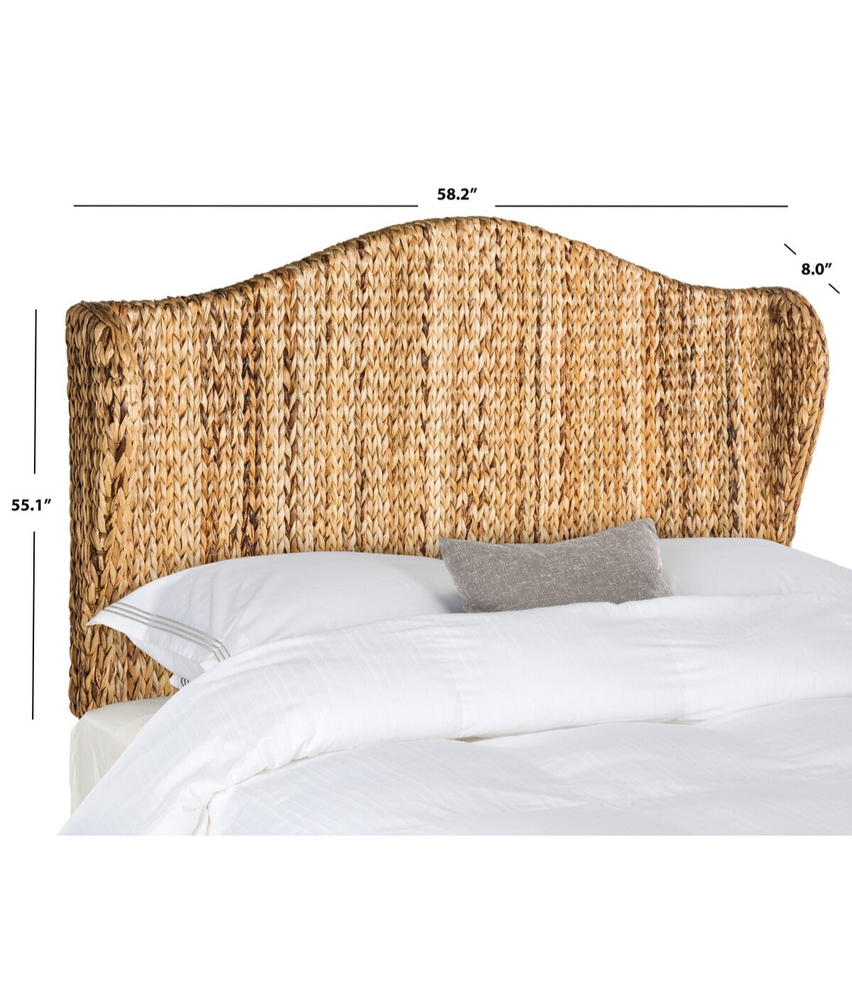  Safavieh Nadine Winged Headboard Natural - Natural - Bonton