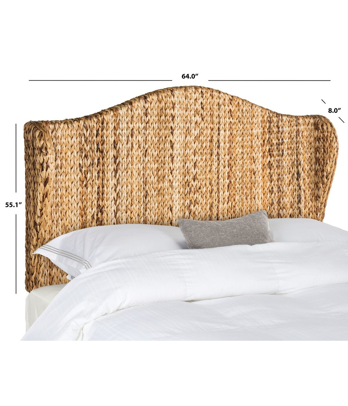  Safavieh Nadine Winged Headboard Natural - Natural - Bonton