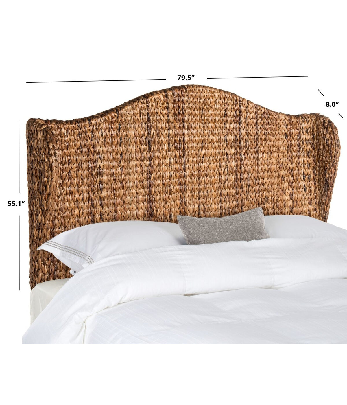  Safavieh Nadine Winged Headboard Brown - Brown - Bonton