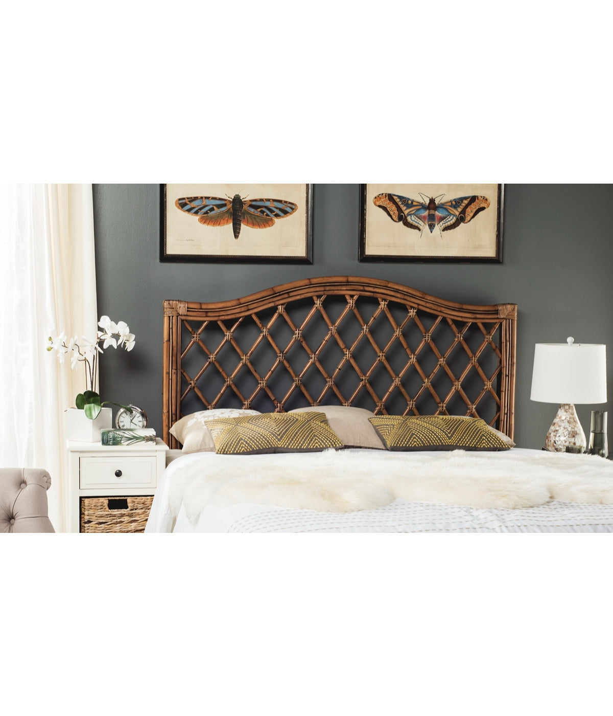  Safavieh Gabrielle Headboard Brown & Multi - Brown & Multi - Bonton