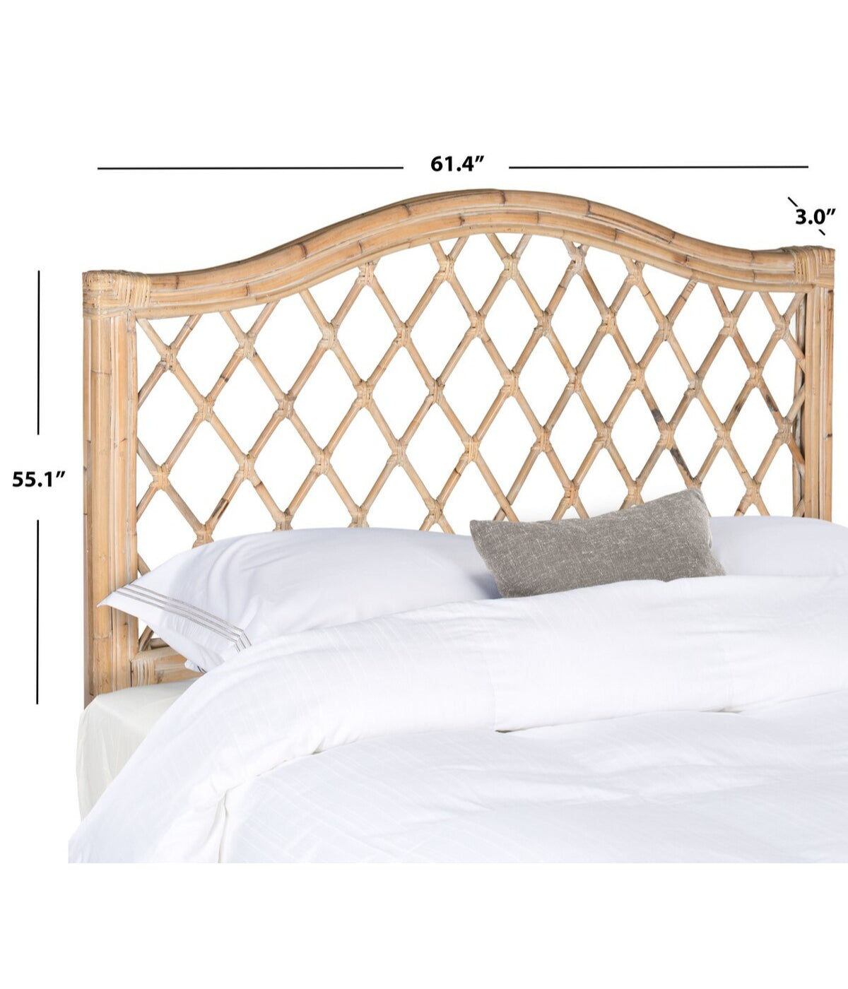  Safavieh Gabrielle Headboard White Washed - White Washed - Bonton