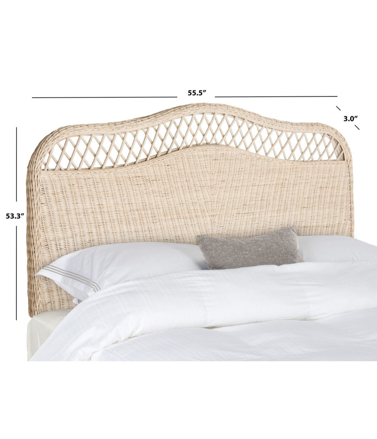  Safavieh Sephina Headboard White Washed - White Washed - Bonton