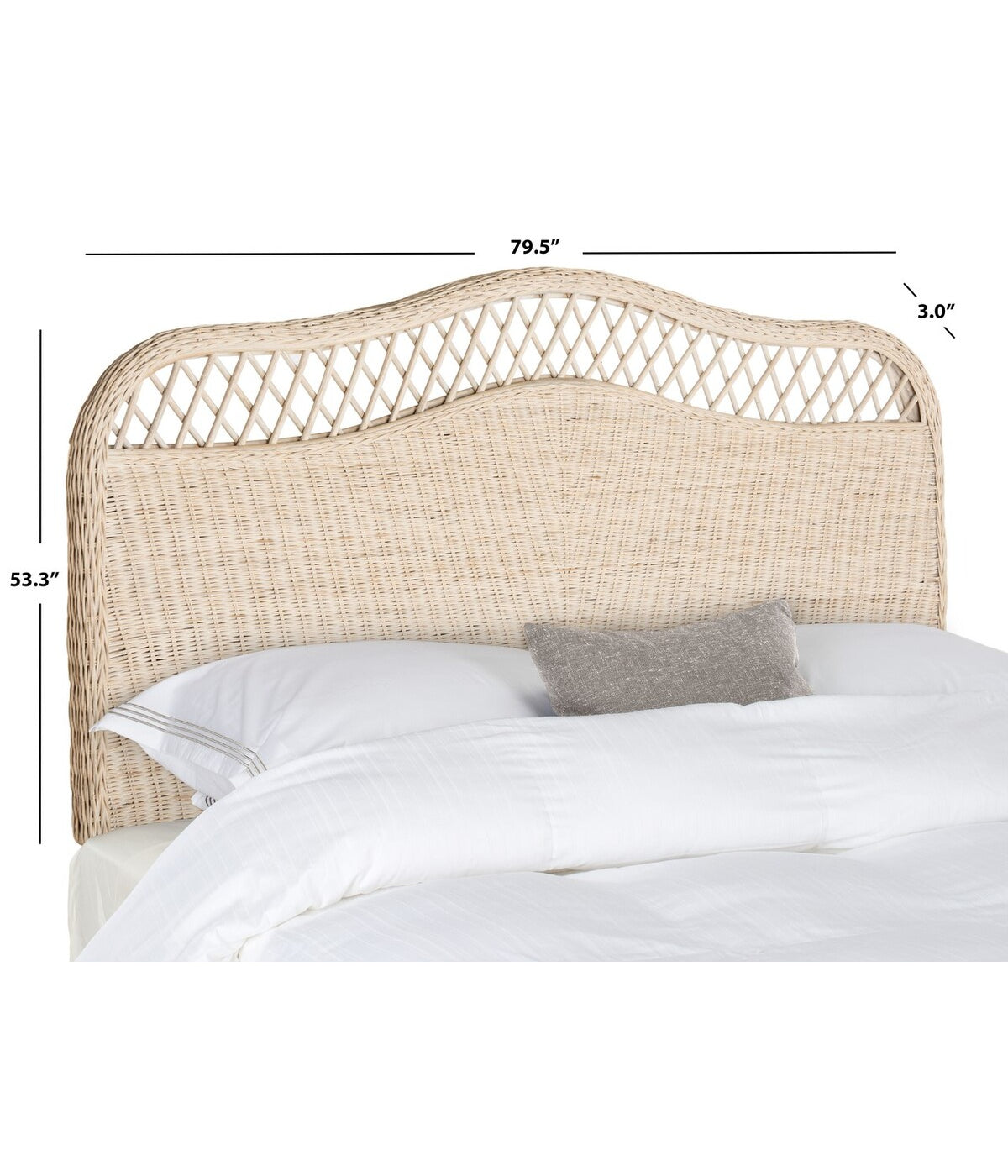  Safavieh Sephina Headboard White Washed - White Washed - Bonton