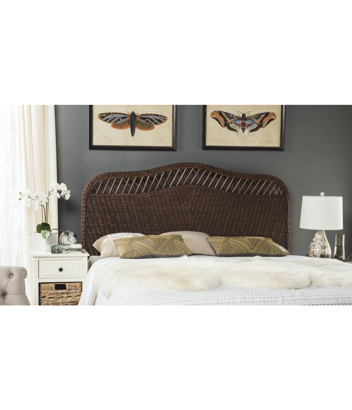  Safavieh Sephina Headboard Brown & Multi - Brown & Multi - Bonton