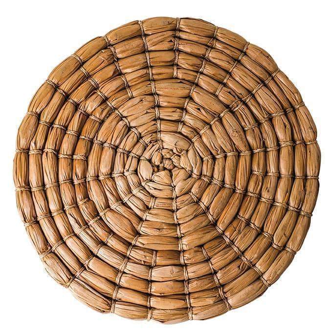  Couleur Nature Seagrass Natural Round Placemats Set of 4 - Natural - Bonton