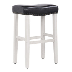 29" Upholstered Saddle Seat Bar Stool, Set of 2