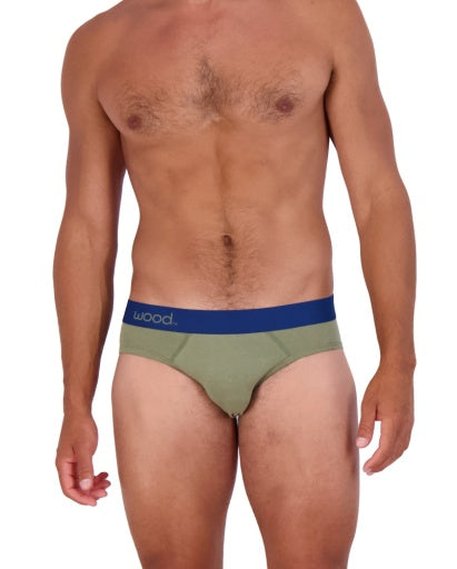  Wood Underwear Hip Brief - Olive - Bonton