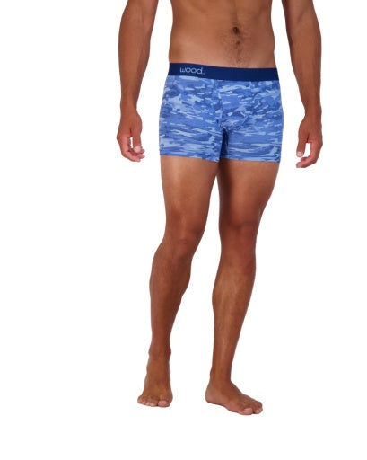 Boxer Brief w/Fly Premium Fit 3" inseam-Blue Camo