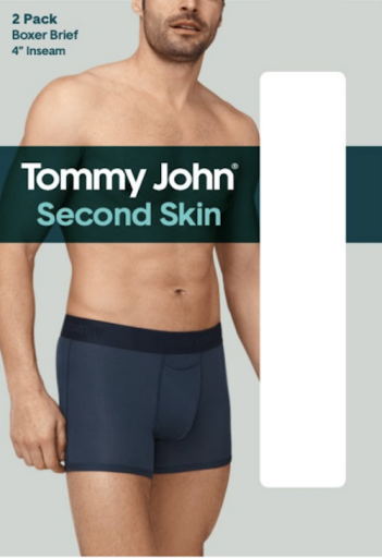  Tommy John Men's Second Skin 4' Boxer Brief 2-Pack - Black - Bonton