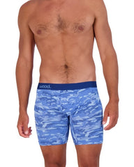 Biker Brief w/Fly Premium Fit 6" inseam-Blue Camo